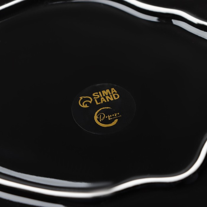 Тарелка керамическая неровный край «Синяя», 27 см, цвет синий Тарелка керамическая неровный край «Синяя», 27 см, цвет синий