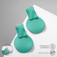 Серьги металл &laquo;Яркость&raquo; геометрия, цвет мятный