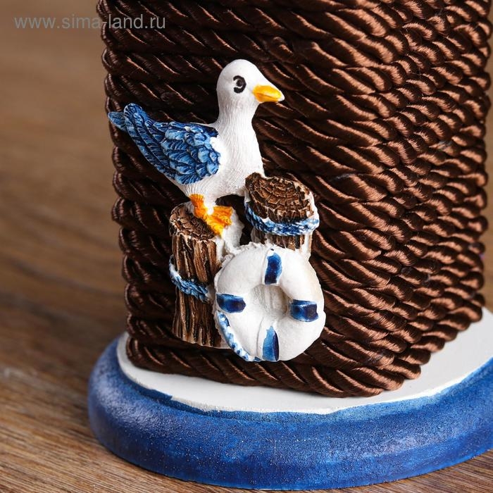 Карандашница "Морской стиль" круглая 10*8,5см , микс