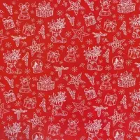 Бумага упаковочная глянцевая, двусторонняя "Новогоднее настроение", 50 х 70 см