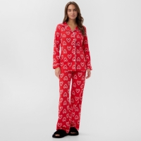 Пижама женская (рубашка и брюки) KAFTAN "Love" размер 52-54