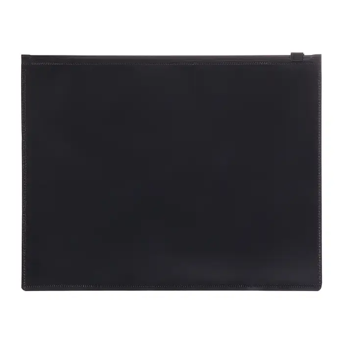 Папка-конверт на zip-молнии А4, 150мкм, Calligrata, непрозрачная, черная