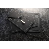 Доска для подачи из сланца Magistro Valley, 20&times;40 см, с кровостоком