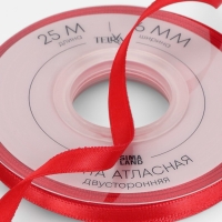 Лента атласная двухсторонняя №0250 6мм*25±1м алый TR Лента атласная двухсторонняя №0250 6мм*25±1м алый TR