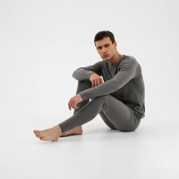 Термобельё мужское Resport, комплект: лонгслив, лосины, р. 46, цвет серый