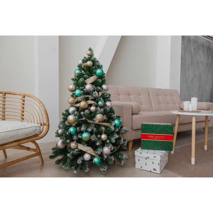 Новогодние шары ёлочные &laquo;Время вечеринки&raquo;, на Новый год, пластик, d=6, 6 шт., цвет жемчужный и розовый