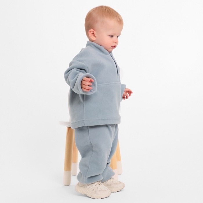 Костюм флисовый детский (джемпер и брюки) MINAKU цвет серый, рост 86-92 см Костюм флисовый детский (джемпер и брюки) MINAKU цвет серый, рост 86-92 см