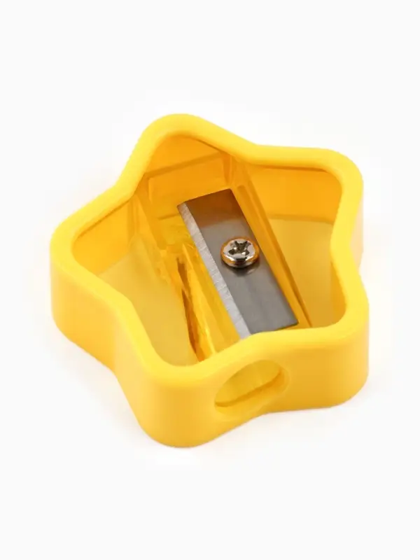 Точилка-звезда, цвет желтый, размер 3,5*3,5см