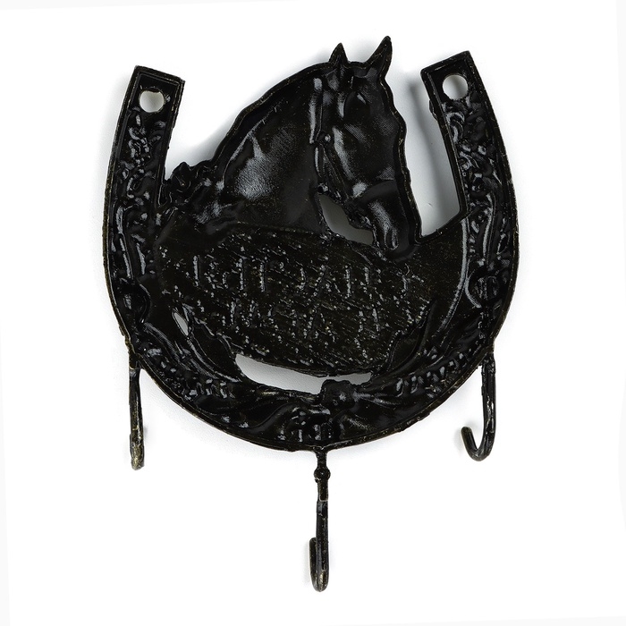 Ключница настенная &laquo;Счястья в дом&raquo;, лошадь, 9 х 10.1 см