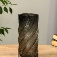 Ваза стекло настольная "Бриджит" 24х11 см, серый