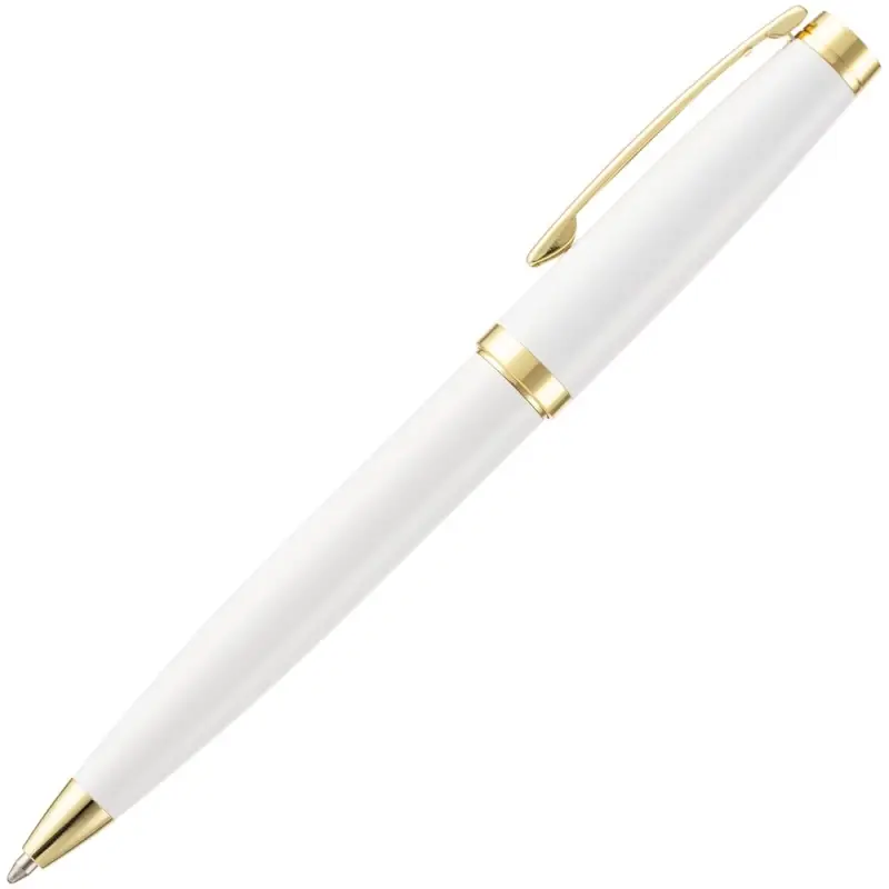 Ручка шариковая Letra Gold, глянцевая, белая