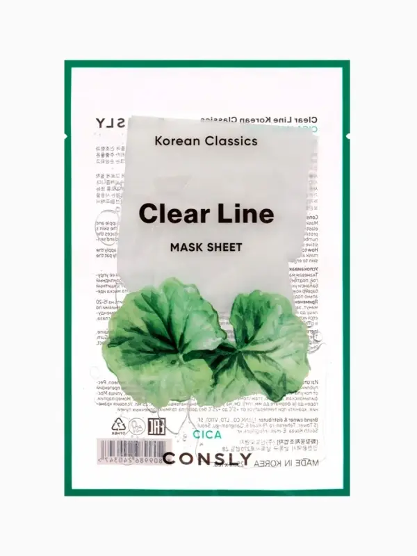 Тканевая маска с экстрактом центеллы Consly &laquo;Для повреждённой и чувствительной кожи&raquo;, 23 мл