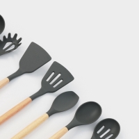 Набор кухонных принадлежностей Доляна Aviera, 12 предметов, 31&times;10.5&times;10.5 см, серый