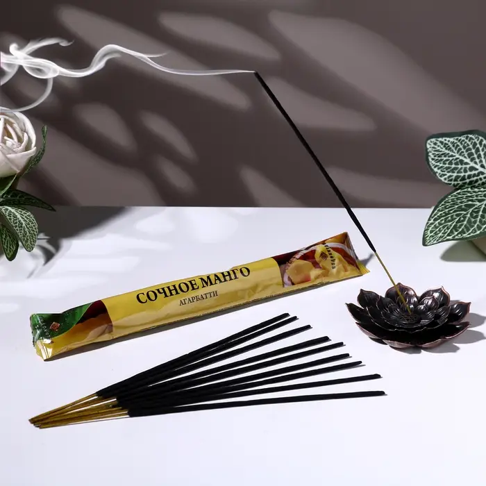 Благовония "Агарбатти Сочное манго", 8 палочек в мягкой упаковке