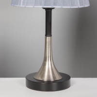 Лампа настольная BayerLux "Рита" 1х40Вт Е27 черный/серебро/серый 20х20х40см