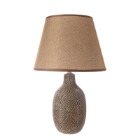 Настольная лампа с абажуром RISALUX &laquo;Джесси&raquo;, Е14, 40 Вт, шоколадно-белый, 25&times;25&times;39 см