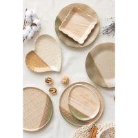 Тарелка керамическая &laquo;Самоцвет&raquo;, 18 х 14.4 см, цвет бежевый