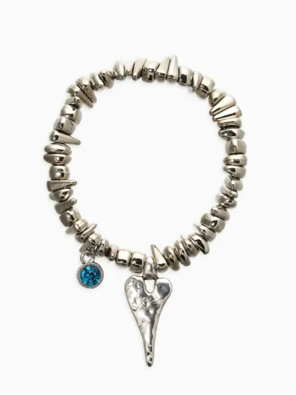 Браслет "Стиляшка" крошка, цвет голубой в серебре