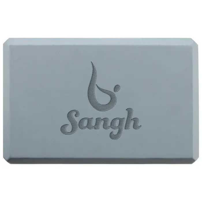 Блок для йоги Sangh, 23х15х8 см, цвет серый