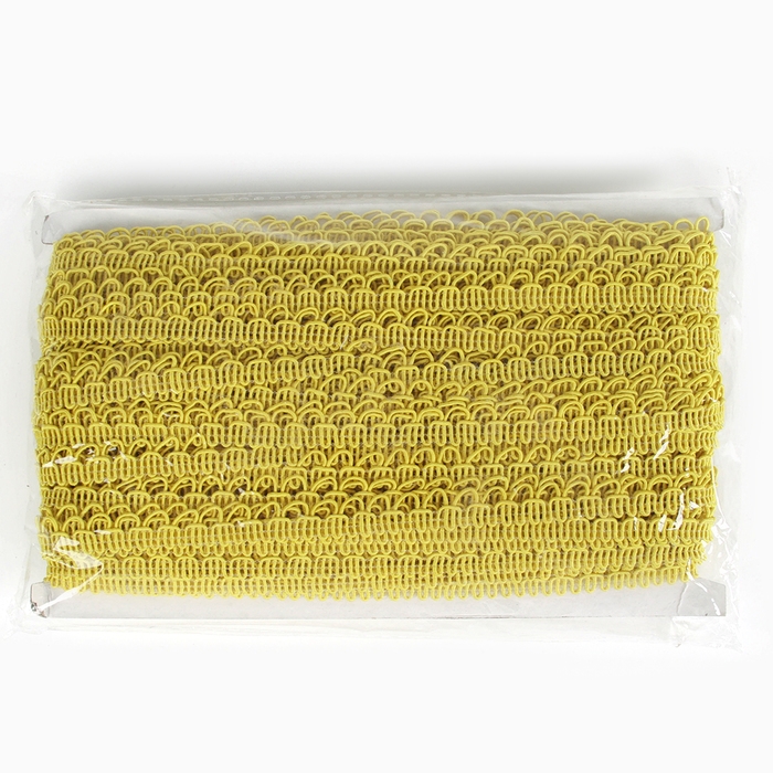 Тесьма &laquo;Фестоны&raquo; жёлтая, шириной 1,3 см, по 50 м