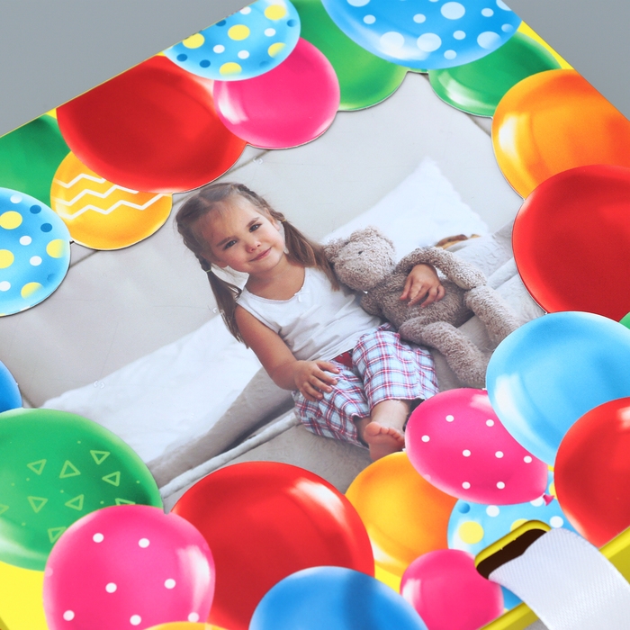 Коробка-фоторамка подарочная складная, упаковка, &laquo;С Днём рождения!&raquo;, 20 х 18 х 5 см