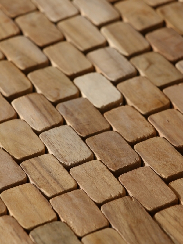 Коврик из тикового дерева, 40х30х0,7 см