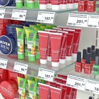 Ценникодержатель для крепления на стеклянные полки, 100&times;4&times;3,9 см, цвет прозрачный