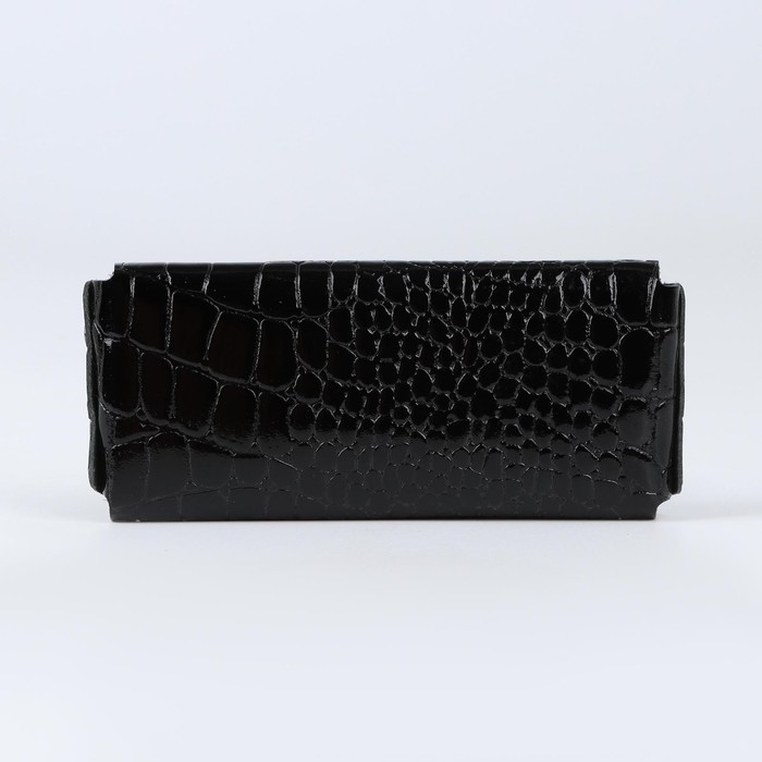 Ключница на кнопке TEXTURA, длина 15 см, металлическое кольцо, цвет чёрный Ключница на кнопке TEXTURA, длина 15 см, металлическое кольцо, цвет чёрный