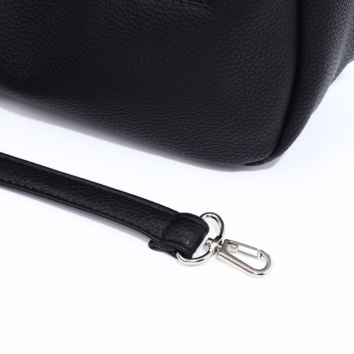 Сумка-мешок на молнии, наружный карман, цвет чёрный Сумка-мешок на молнии, наружный карман, цвет чёрный