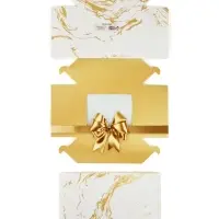 Кондитерская упаковка для макарун с окном, &laquo;Золотой бант&raquo;, 11&times;13.5&times;5.5 см