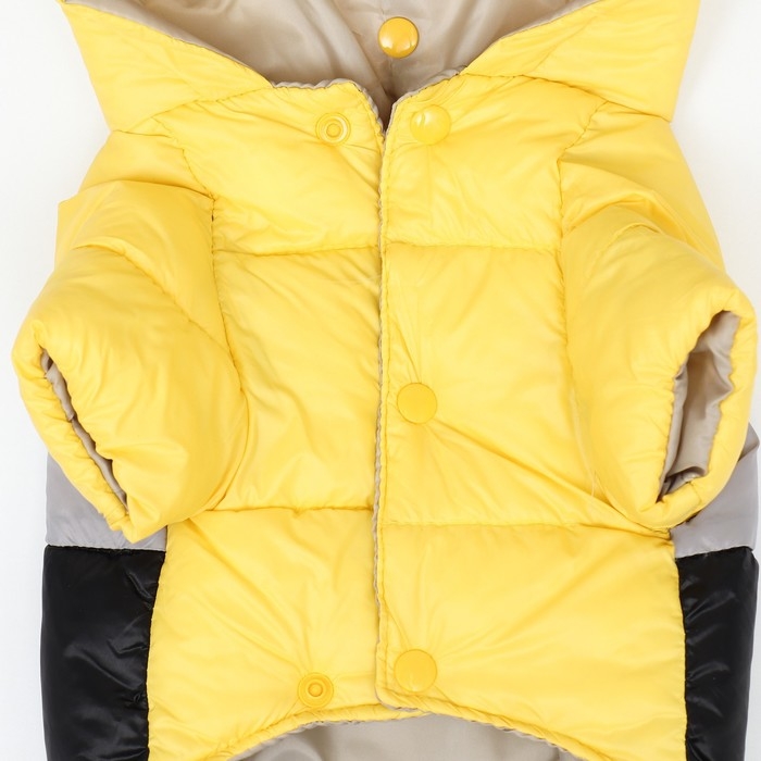 Комбинезон Комбинезон "Анорак" светоотражающий, размер 16 (ДС 36, ОГ 46, ОШ 35 см), чёрно-жёлтый