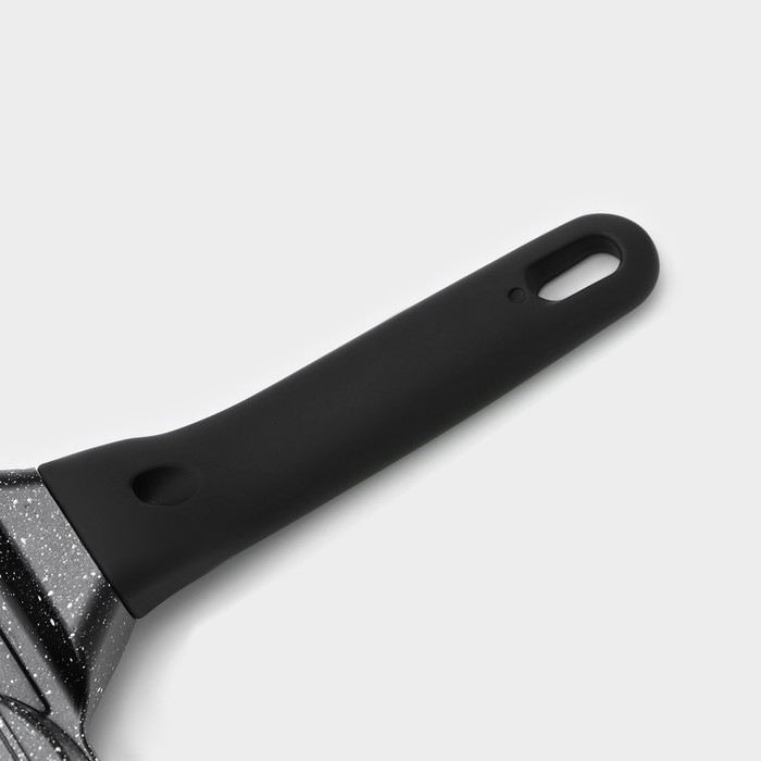 Сковорода гриль Доляна &laquo;Моно&raquo;, d=18 см, индукция, цвет темный мрамор