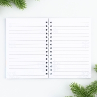 Подарочный набор новогодний блокнот на спирали, магнитные закладки 3 шт и ручка пластик &laquo;Чудеса рядом&raquo;