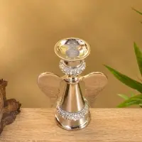 Подсвечник "Крылья" с кристаллами, алюминий 11х6,5х16 см