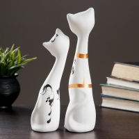 Фигура "Love Коты" набор 2шт белые 7х9х29см Фигура "Love Коты" набор 2шт белые 7х9х29см