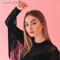 Серьги металл &laquo;Орбита&raquo;, цвет серебро