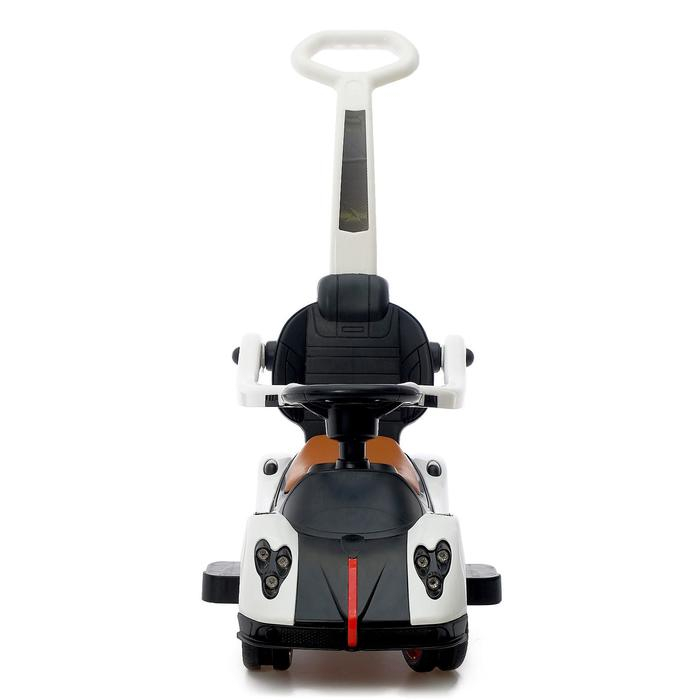 Толокар-каталка «Купе», с родительской ручкой, свет, звук, цвет белый Толокар-каталка «Купе», с родительской ручкой, свет, звук, цвет белый