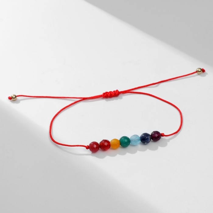 Браслет-оберег &laquo;Красная нить&raquo; планеты, цветной, d=7