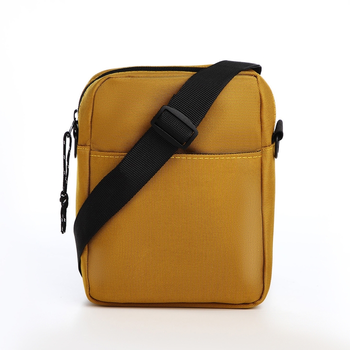 Сумка молодёжная на молнии, наружный карман, цвет горчичный Сумка молодёжная на молнии, наружный карман, цвет горчичный