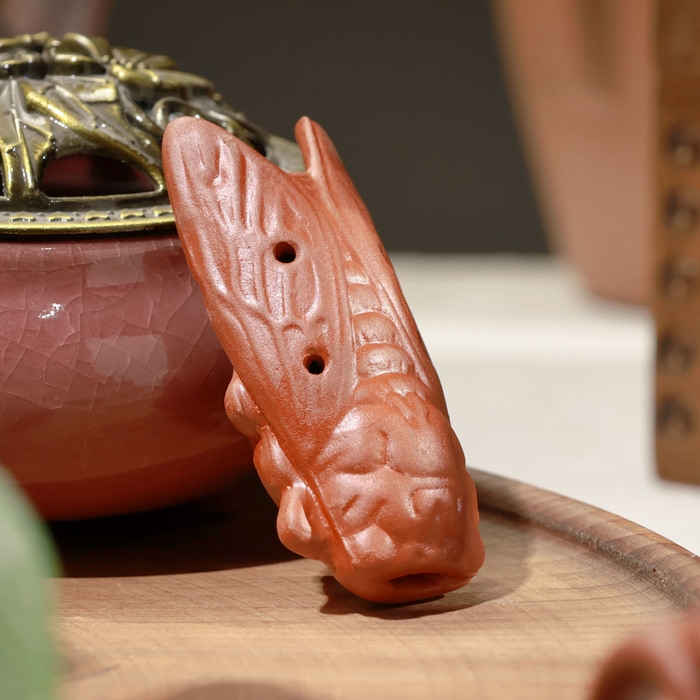 Фигурка для чайной церемонии - свистулька Фигурка для чайной церемонии - свистулька "Певчая цикада" 7,5х2,5х3,5см