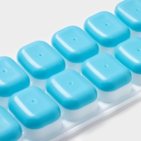 Форма для льда с крышкой Доляна, 25&times;9,5&times;2,5 см, 14 ячеек (4&times;3&times;2 см), цвет МИКС