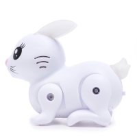 Кролик &laquo;Белый&raquo;, свет и звук, работает от батареек, цвет белый