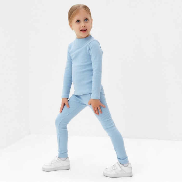 Термобелье для девочки (лонгслив, легинсы) цвет голубой, рост 122 Термобелье для девочки (лонгслив, легинсы) цвет голубой, рост 122