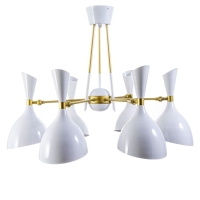 Люстра "Бастони" 6хЕ14 40Вт бело-золотой 70х70х54 см BayerLux Люстра "Бастони" 6хЕ14 40Вт бело-золотой 70х70х54 см BayerLux