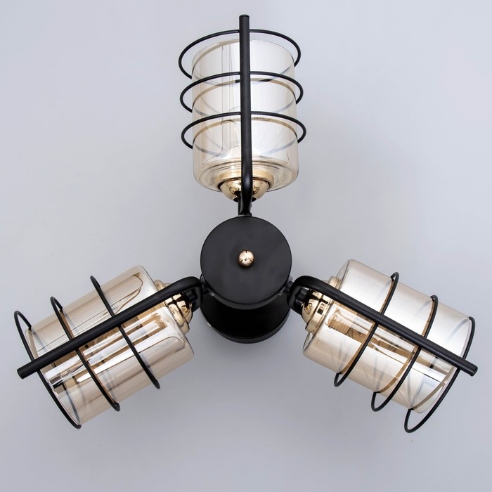 Люстра Люстра "Моана" 3хЕ27 40Вт черный 43х43х21см BayerLux