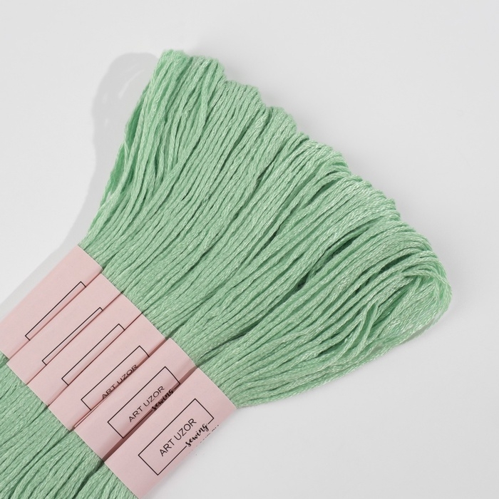 Набор ниток мулине №966, 8 &plusmn; 1 м, 6 шт, цвет нежно-зелёный