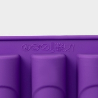 Форма для выпечки Доляна &laquo;Батончик&raquo;, силикон, 30&times;17,5 см, 20 ячеек (6,5&times;2,5&times;2 см), цвет фиолетовый