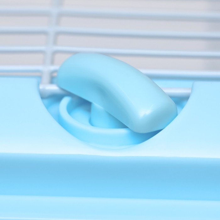 Клетка для грызунов с пластиковым укреплением 47 х 30 х 32 см, голубая