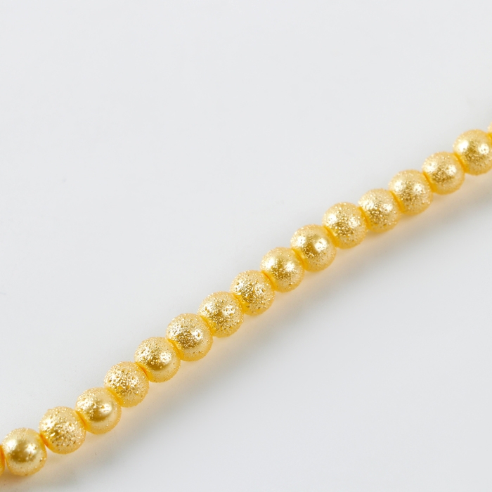 Бусины из стекла, набор 140 шт., размер 1 шт. &mdash; 6 мм, цвет жёлтый