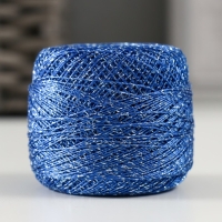 Пряжа "Camelia" 70% полиэстер, 30% люрекс 190м/25&plusmn;5гр (428 василек)